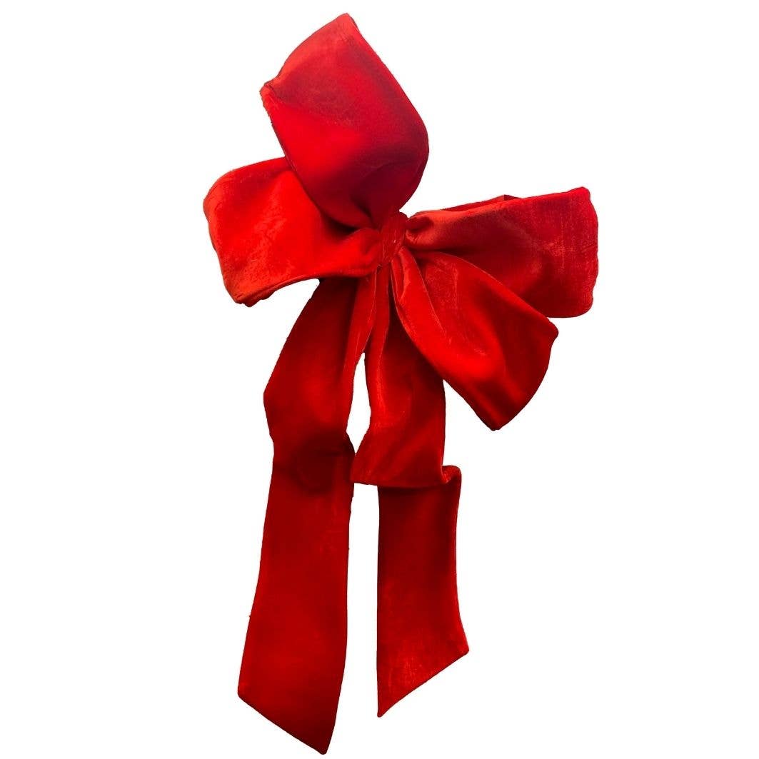 Jacobson - Wholesale Bow - Gift Wrapping - 47"L Extra Large Red Velvet Bow for Display2