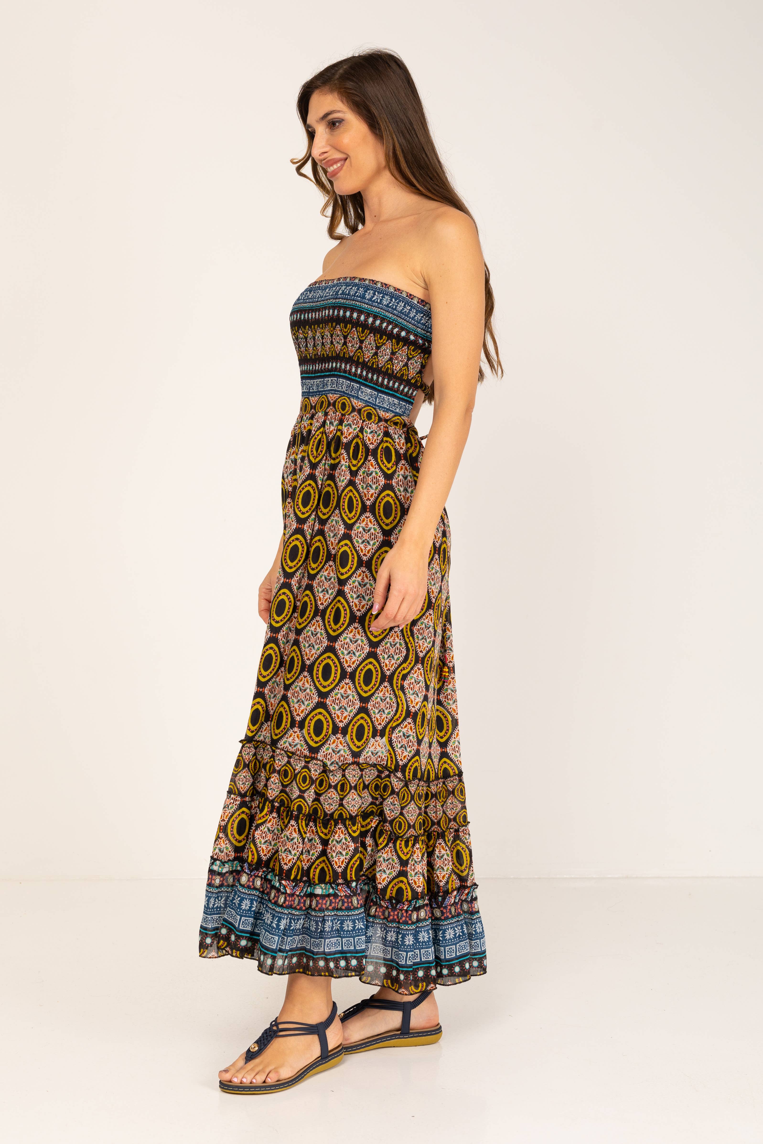 Denim Abito Stampato Ic9178V in vendita all'ingrosso su Faire2