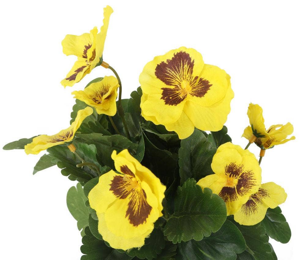 Closer2Nature – Planta artificial por atacado – Planta Pansy Plug Artificial 30cm Amarela3