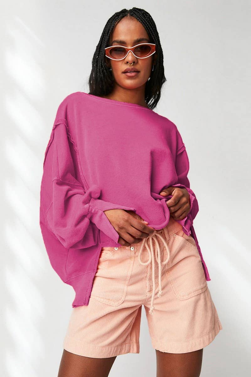 Lily Clothing - Vente Sweat à capuche – femme - SWEAT À CAPUCHE DE SPORT À MANCHES LONGUES ET COL ROND POUR LE SPORT_CWOHOL05126