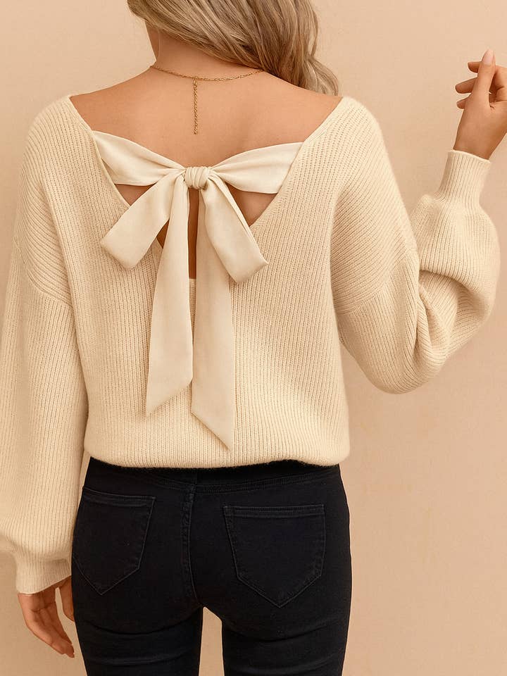 Bow Back Sweater
for wholesale by Tracie's