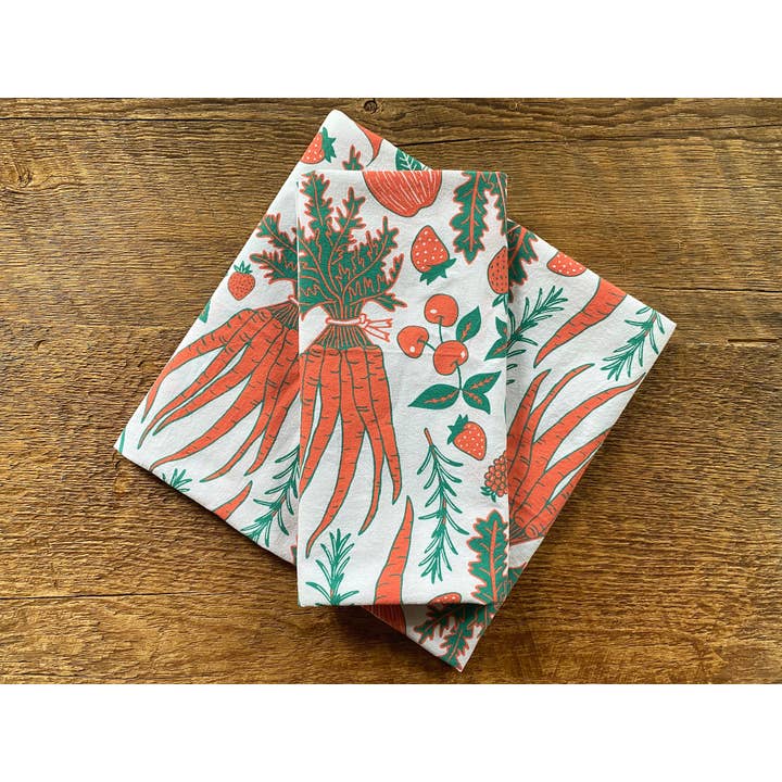 Noteworthy Paper & Press - Wholesale Tea Towel - Fruit & Veggies Tea Towel1