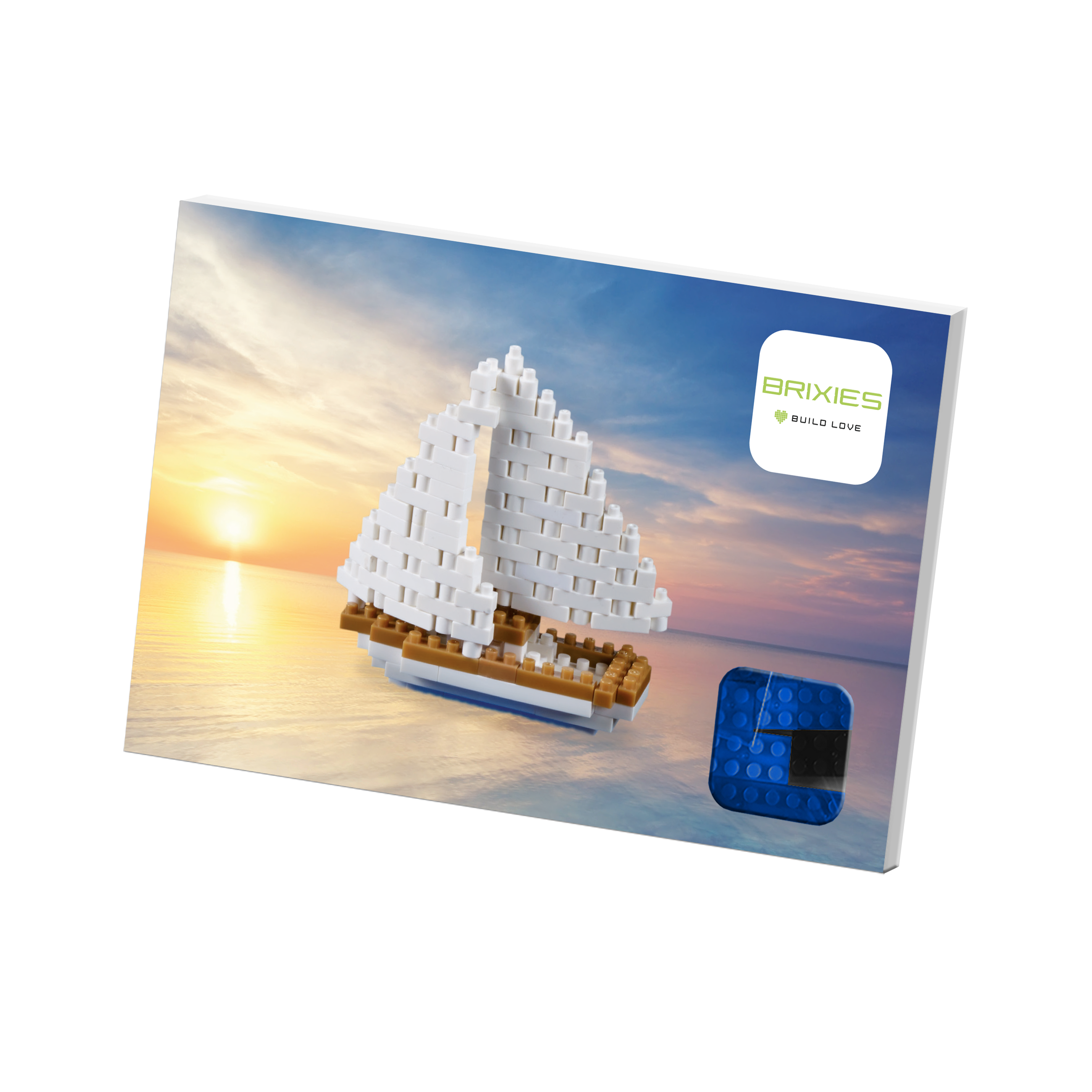 Brixies - Wholesale Build-a-Toy - Kids - BRIXIES Sailing Ship Postcard1