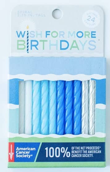 Wish For More Birthdays - Vente Bougies pour gâteau - Présentoir Wish For More Birthdays avec 45 boîtes de bougies (15 de chaque couleur)3