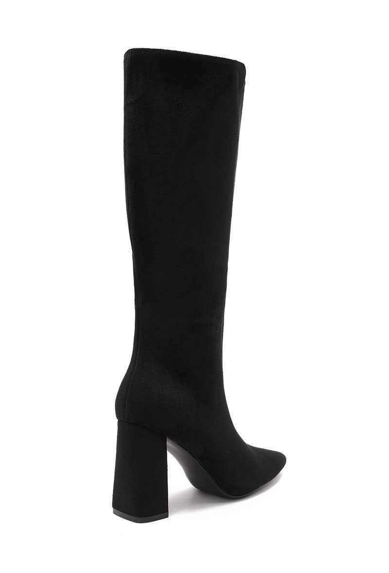 Joia Paris – wholesale Boots – Unisex – Square-heeled boots in faux suede H8-995H19