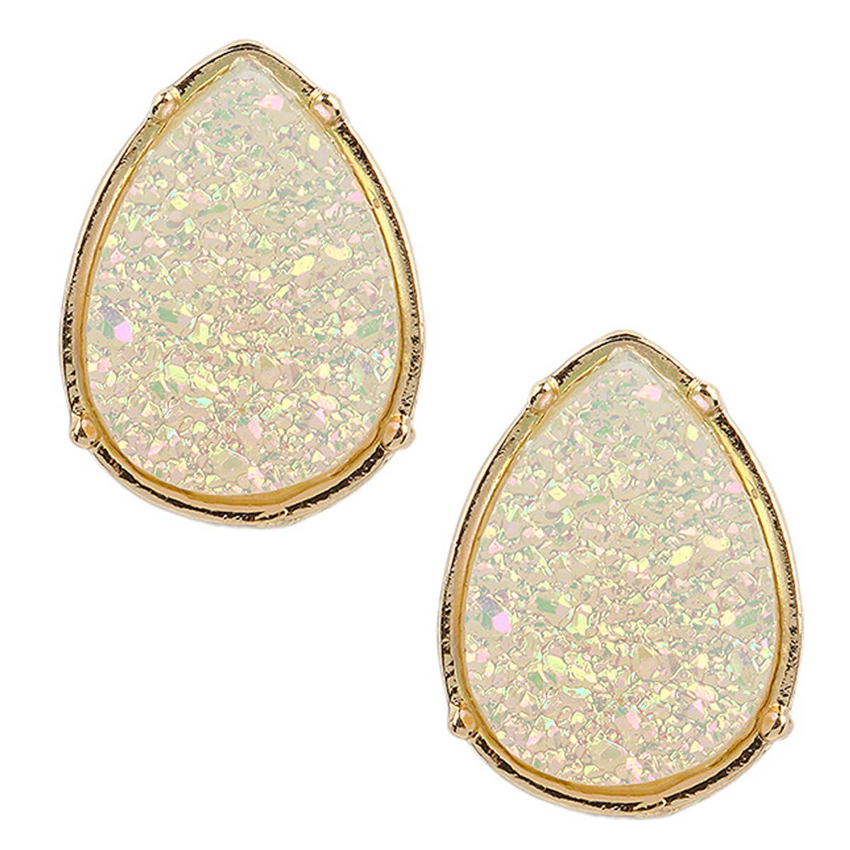 MYS Wholesale Inc - Wholesale Stud/Post Earrings - Druzy Teardrop Post Earrings14