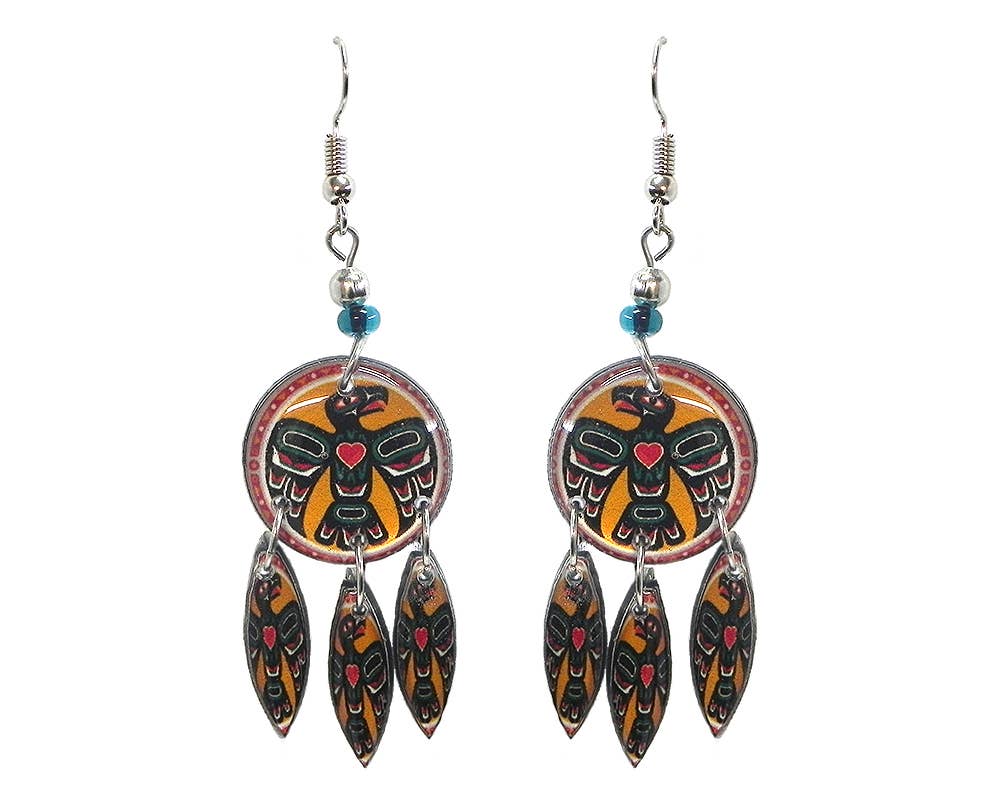 Pichincha - Wholesale Dangle Earrings - Acrylic Southwest Style Geometric Shape Long Dangle Earrings8