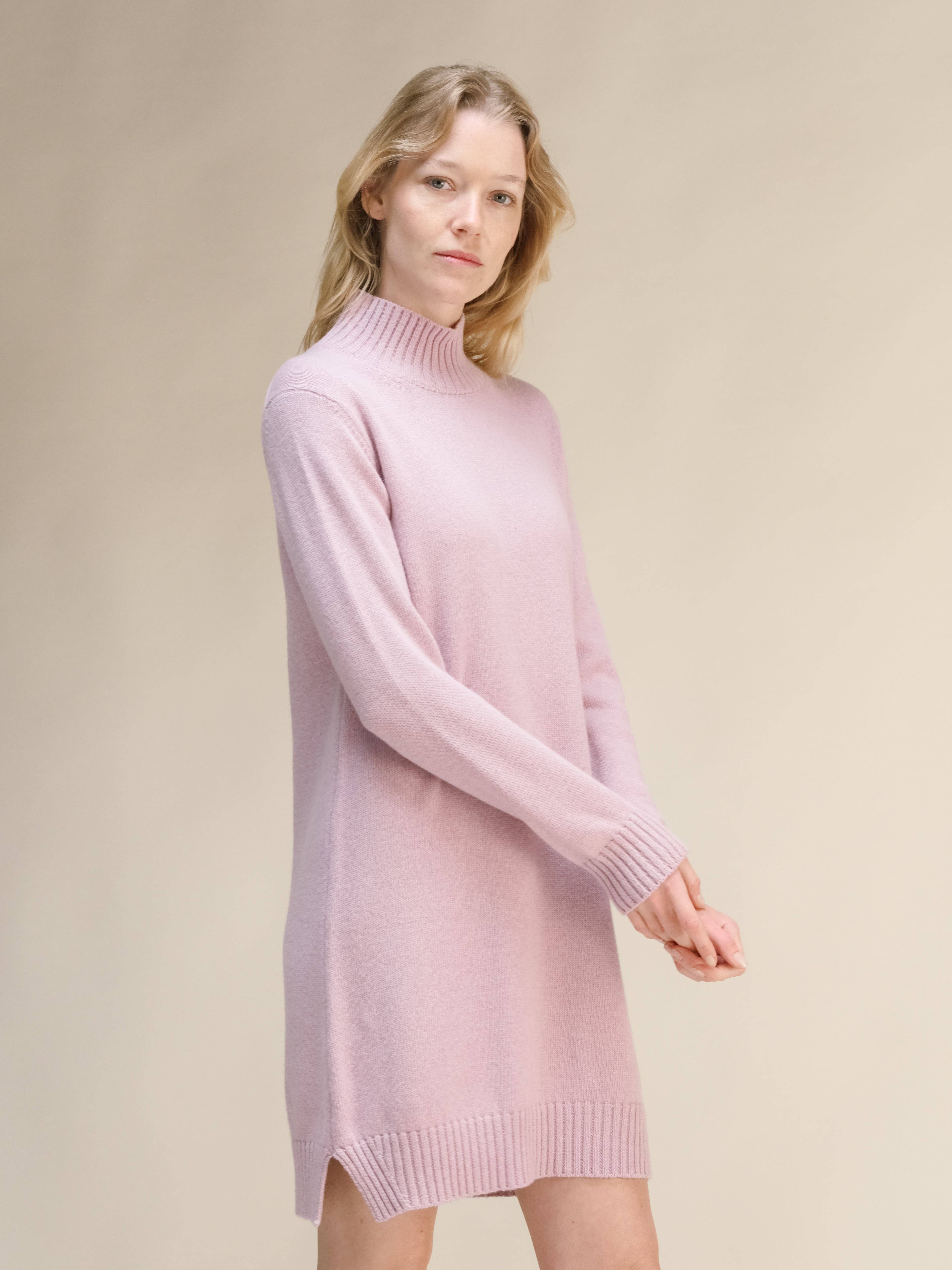 Lèmme - Wholesale Dress - Women's - Cashmere Mix High Neck Midi Dress14