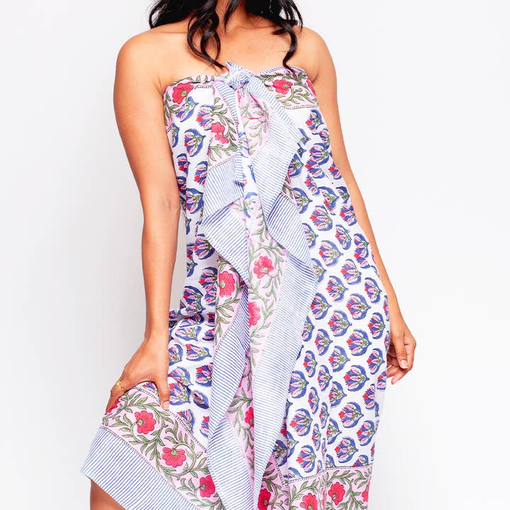 Sevya Handmade – wholesale Wrap - Dam – Sunanda blocktryckta saronger1