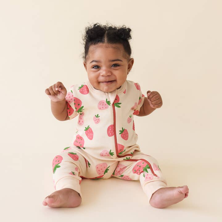 Parade Organics - Wholesale Jumpsuit - Baby - Signature Print '2-Way' Zip Romper - Short Sleeve11