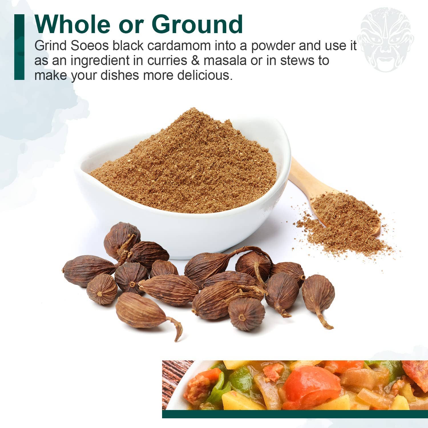 soeos - Vente Herbes aromatiques - Graines de cardamome chinoise Soeos, Amomum Tsaoko, Caoguo, 1lb7