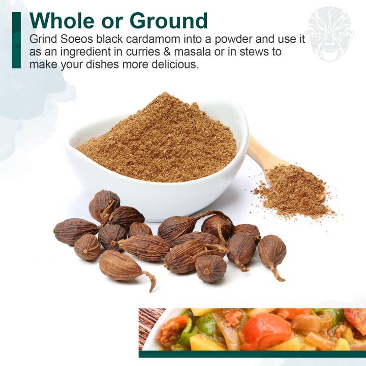 soeos - Vente Herbes aromatiques - Graines de cardamome chinoise Soeos, Amomum Tsaoko, Caoguo, 1lb7