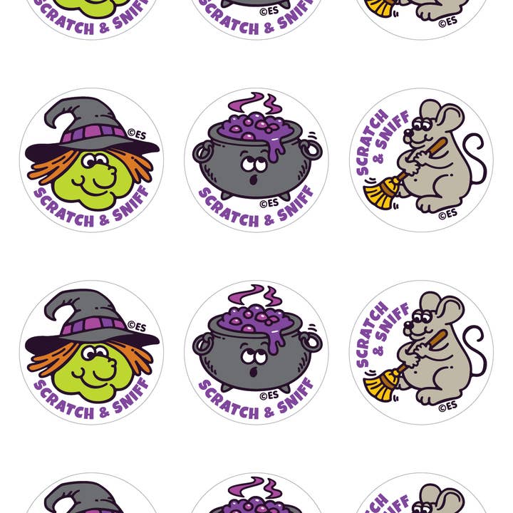 EverythingSmells, LLC - Wholesale Sticker - Smell A Witch EverythingSmells Scratch & Sniff Stickers
