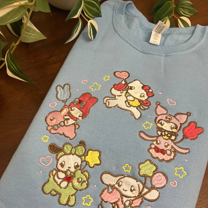 Peony Lee Art - Wholesale Sweatshirt - Women's - Dreamy San Friends Crewneck Sweater0