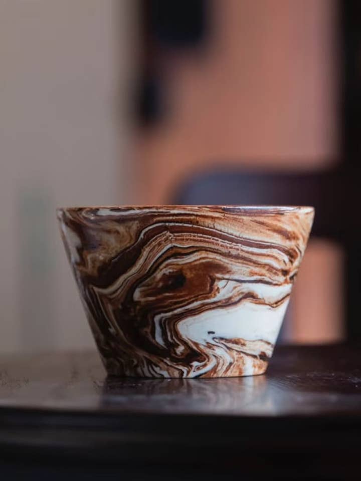 Marbled Ceramic Coffee Cup for wholesale by sylvarastudio