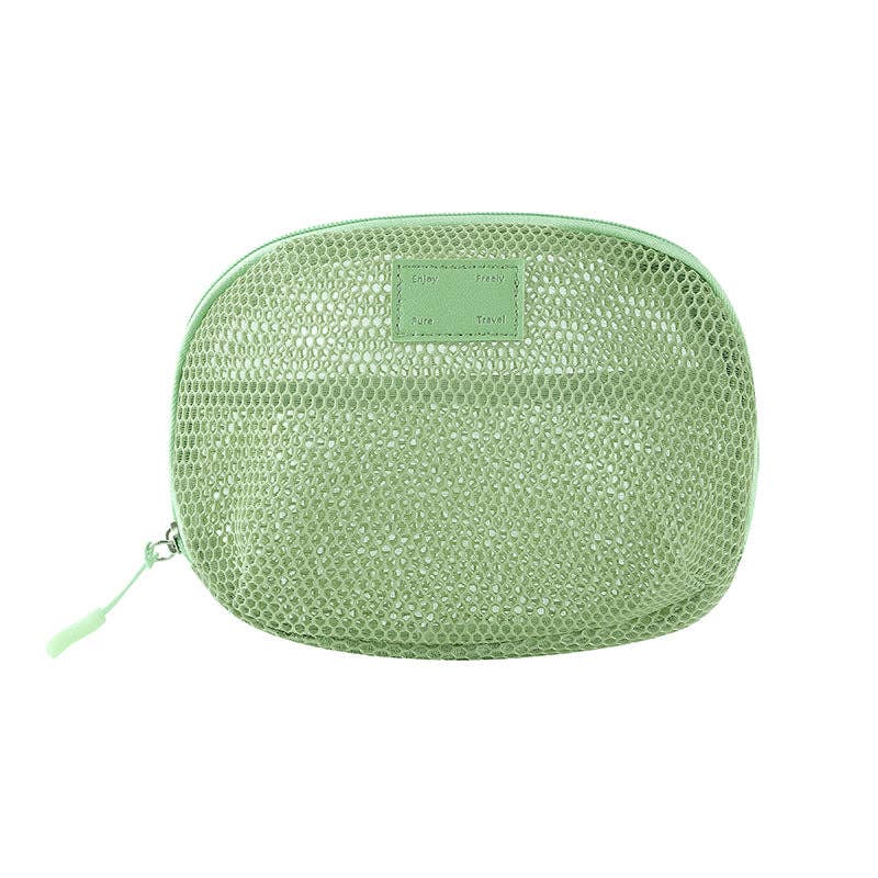 Dipped Shop – wholesale Make-up/cosmetic bag – Solid Color Mesh Mini Make Up Bags DP25C64210
