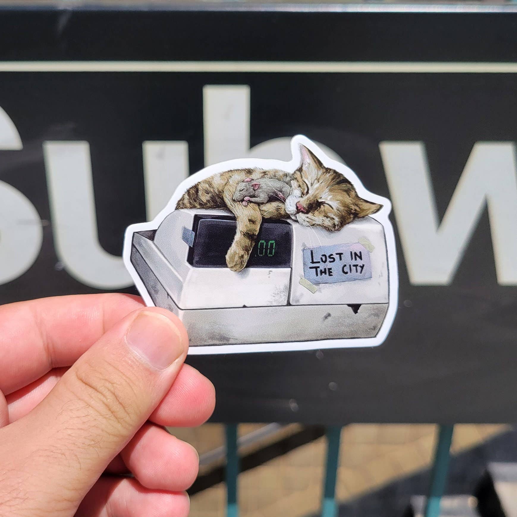 Santi of all Trades - Wholesale Sticker - Bodega Cat and Rat Vinyl Sticker | Lost in the City1