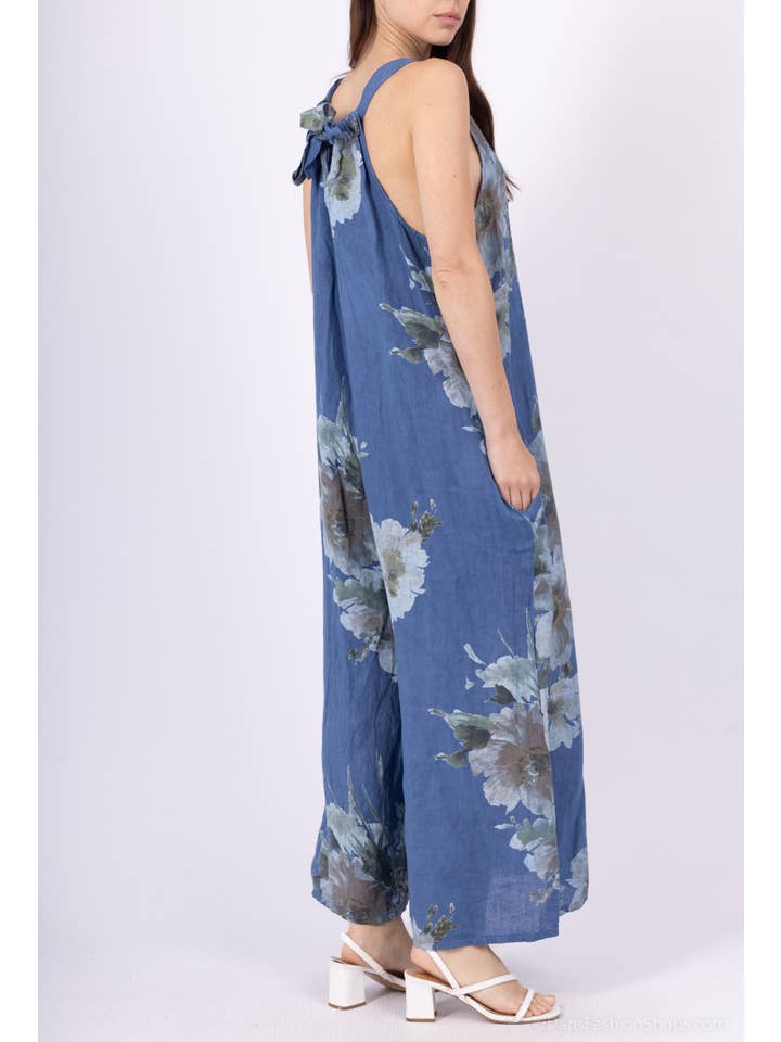 Shyloh - Wholesale Onesie - Women's - Flowy long dress with floral print and straps 205991
