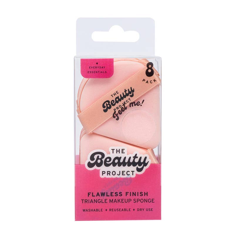 Deluxe Import Trading - Wholesale Makeup Sponge/Blender - 8pk Flawless Finish Triangle Puffs 8pk Pink0