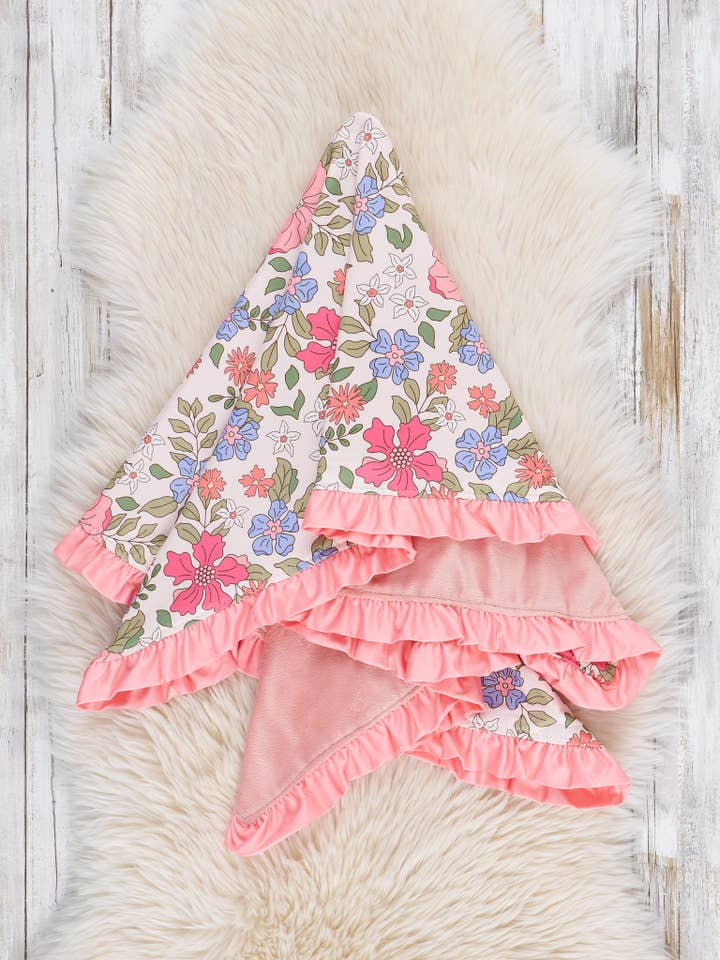 Petal Dreams Minky Ruffle Blanket for wholesale by Marie Nicole Clothing