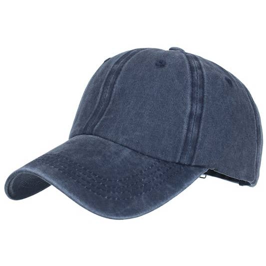 ACCITY - Wholesale Baseball Cap - Women's - Summer Washed Solid Baseball Cap, Sun Hat CWAH20615