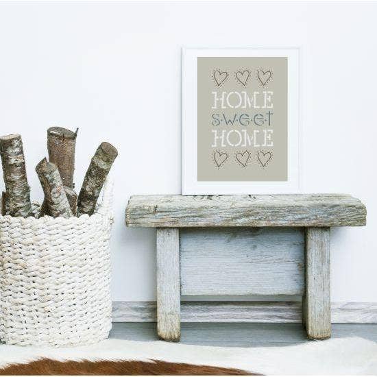 Hjem Søde Hjem Hjerter Håndværk Stencil for engroshandel hos Oak Lane Studio