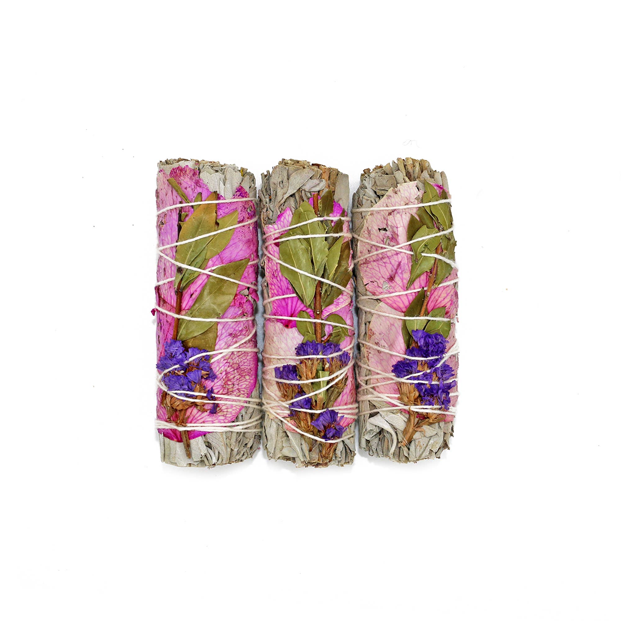 Designs by Deekay Inc. - Wholesale Sage bundle - 'Meadow Fresh' Floral White Sage Smudge Stick (4 in.)2