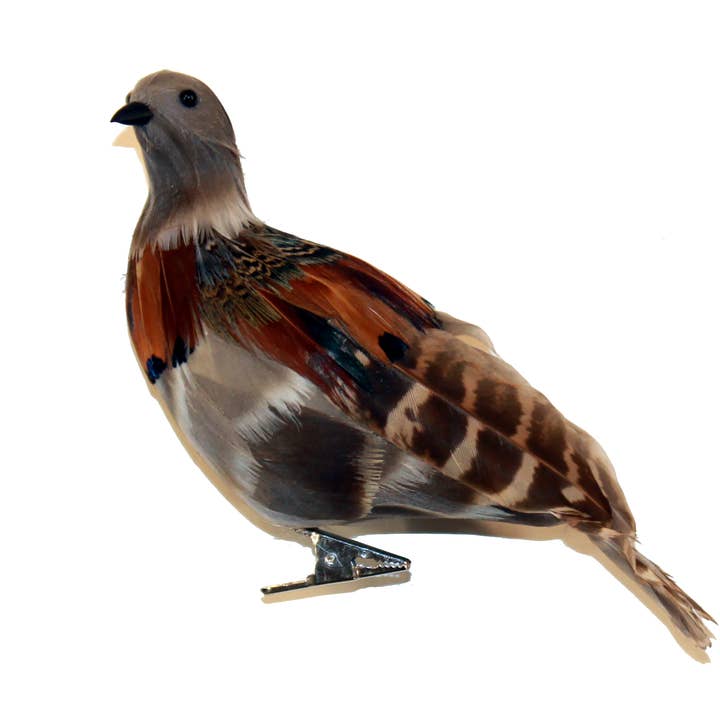 WORTH IMPORTS - Wholesale Decorative Figurine - 6" Feathered Turtledove with Clip