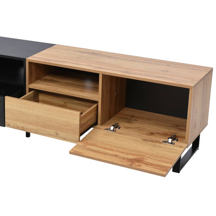 Urban Meuble - Wholesale Console Table - Modern TV stand with black and wood design and spacious storage space MODAI11
