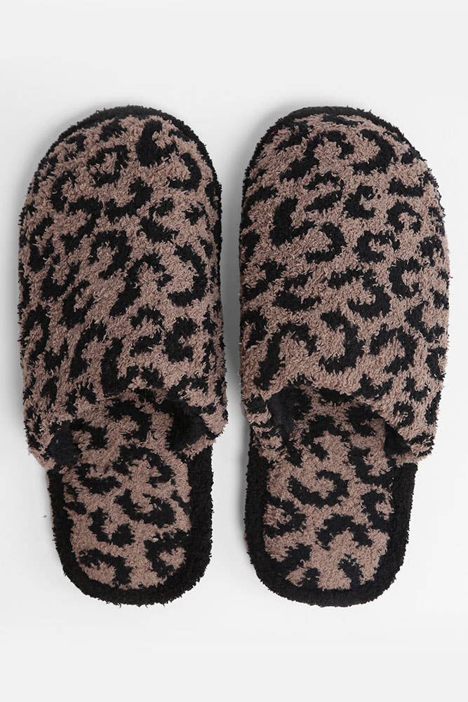 Hana - Wholesale Slippers - Women's - Leopard Print Fuzzy Microfiber Slipper13