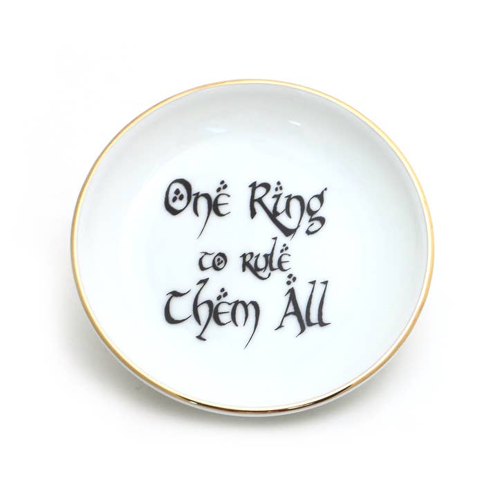 Lenny Mud - Vente Plateaux à bijoux - Le Hobbit, LOTR, coupelle bague « One Ring To Rule Them All »2