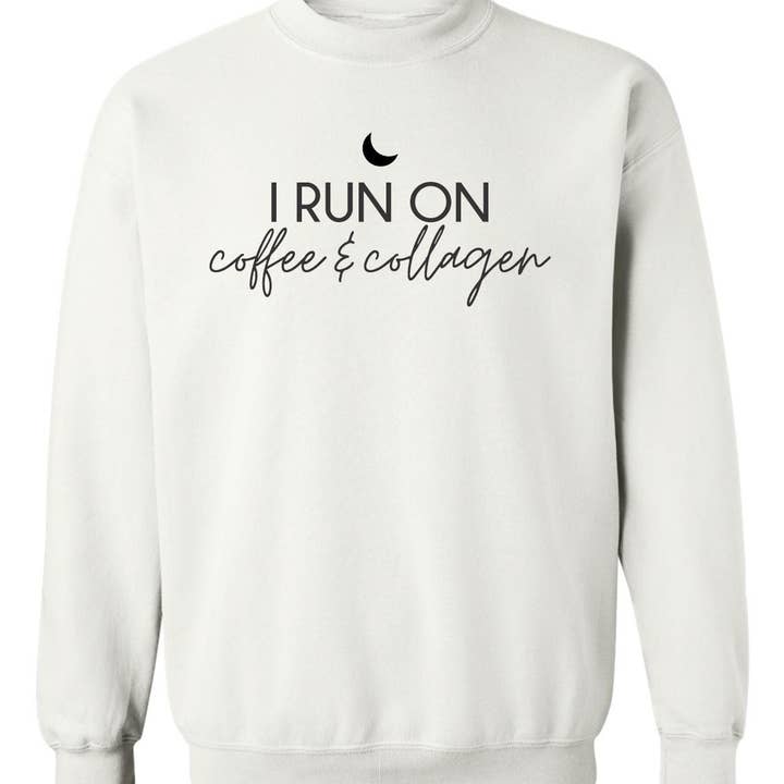 Coffee & Collagen Crewneck for wholesale by Saltwater Designs
