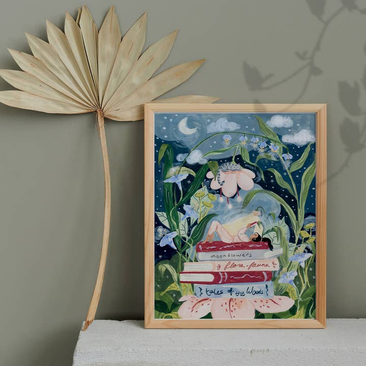 Night Reading II Art Print for wholesale by Sabina Fenn