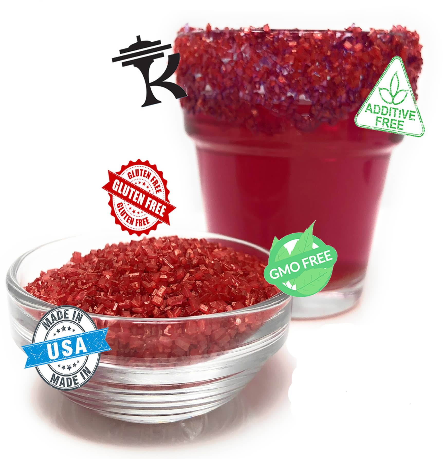 Ultimate Baker - Wholesale Cocktail Mix/Syrup - Snowy River Candy Cane Flavored Cocktail Sugar (1x3oz)3