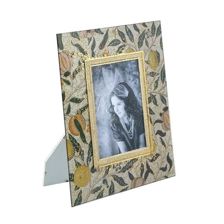 Fotolijst 7,3x9" met meerkleurige bloem - 4x6" opening voor wholesale door A&B Home Group Inc.