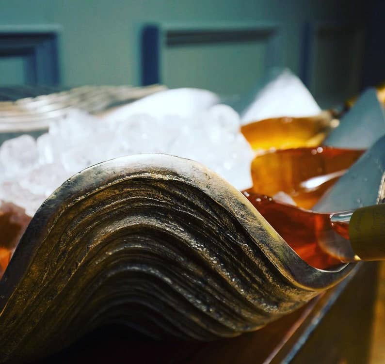 DDecorStore - Wholesale Ice Bucket - Clam shaped Wine Cooler ice bucket BIG Heavy length 26"5