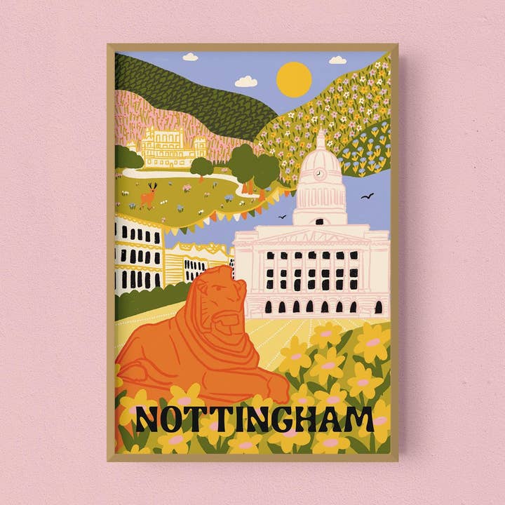 Paesaggio di Nottingham | Stampa d'Arte per la vendita all'ingrosso da parte di Emmy Lupin Studio