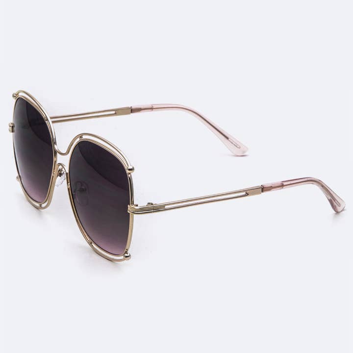 Rope & Spurs – wholesale Sunglasses – Women's – Layered Rim Butterfly Sunglasses