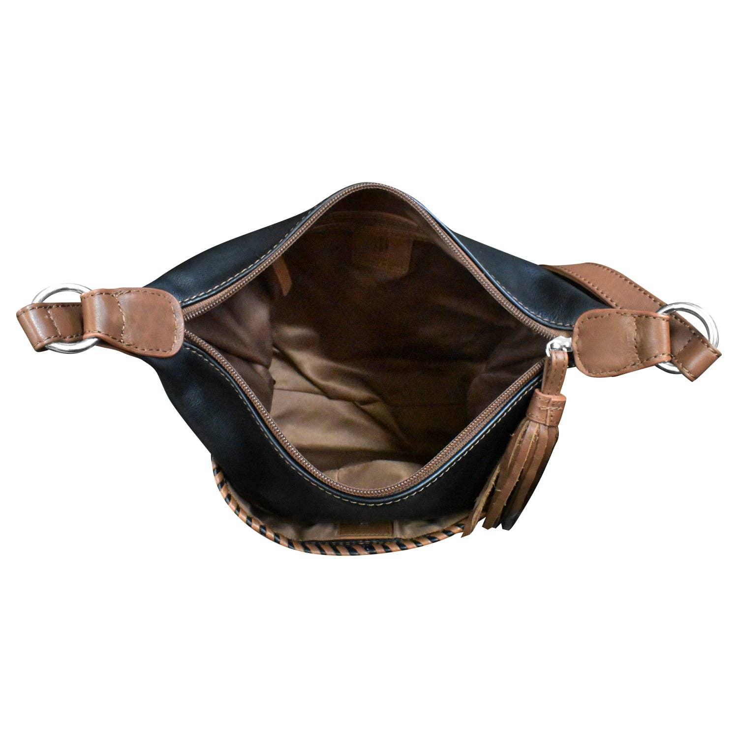 Black Toffee 6686 Crossbody Hobo with Tassel for wholesale on Faire2