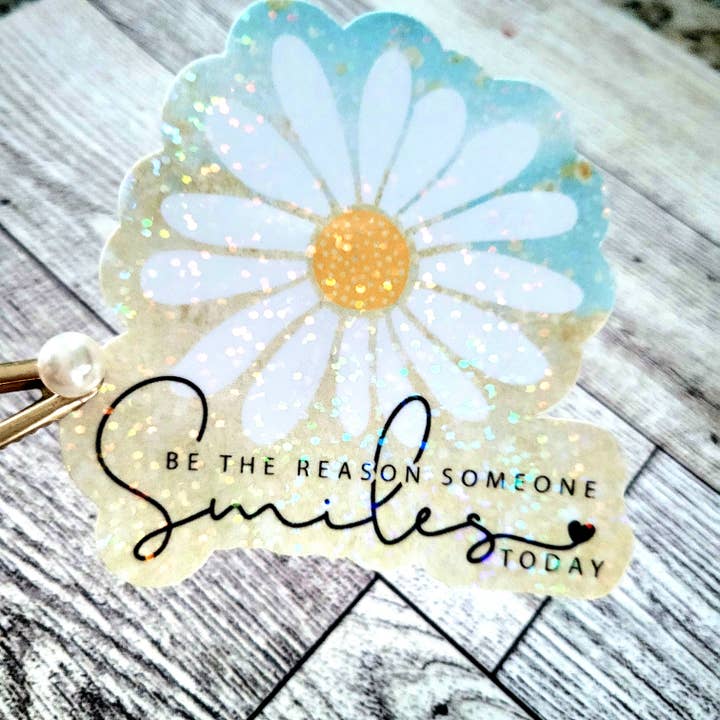 Wasserfester Aufkleber mit Aufschrift „Be the Reason Someone Smiles Today“, Spargel für den Großhandel von Dashmonograms
