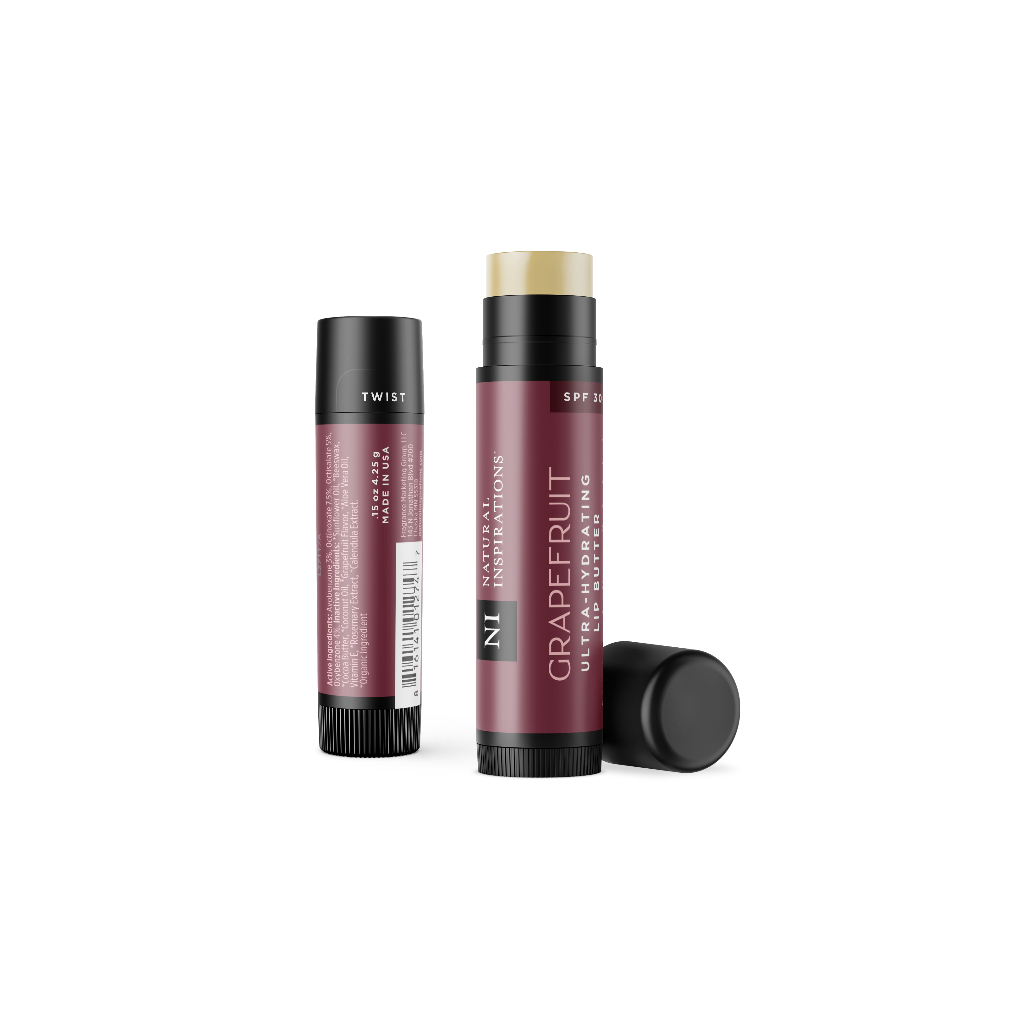 Natural Inspirations - Wholesale Lip Balm - SPF 30 Lip Butter/Lip Balm Display2