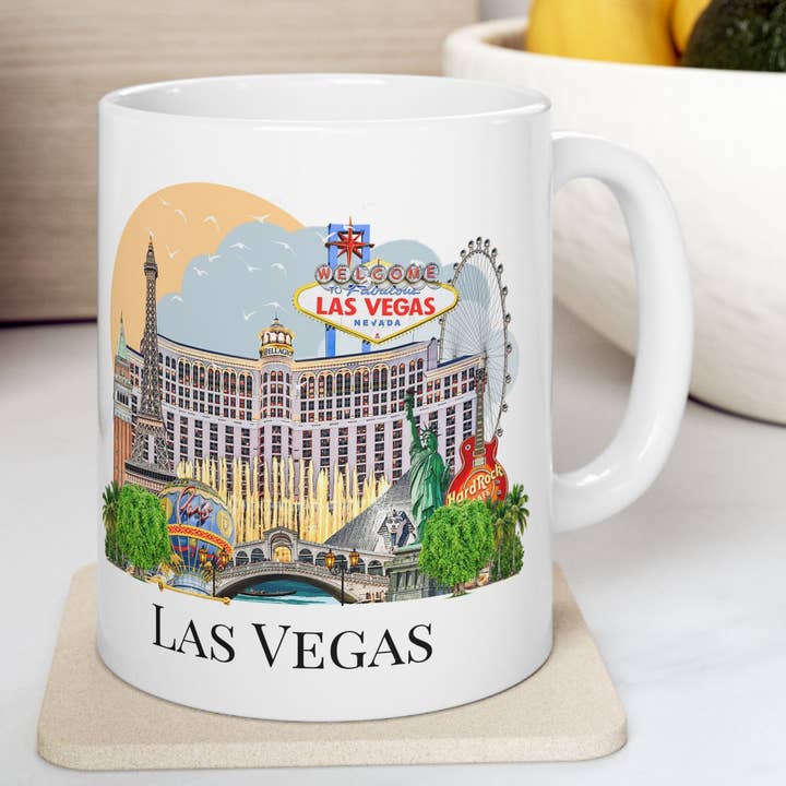 Las Vegas Landmarks Mug for wholesale by simply blessed shy