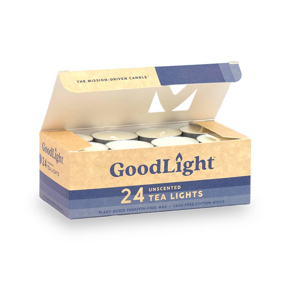 GoodLight Natural Candles - Wholesale Tea Light Candles - Unscented Tea Light Candles | 24-Count Box2