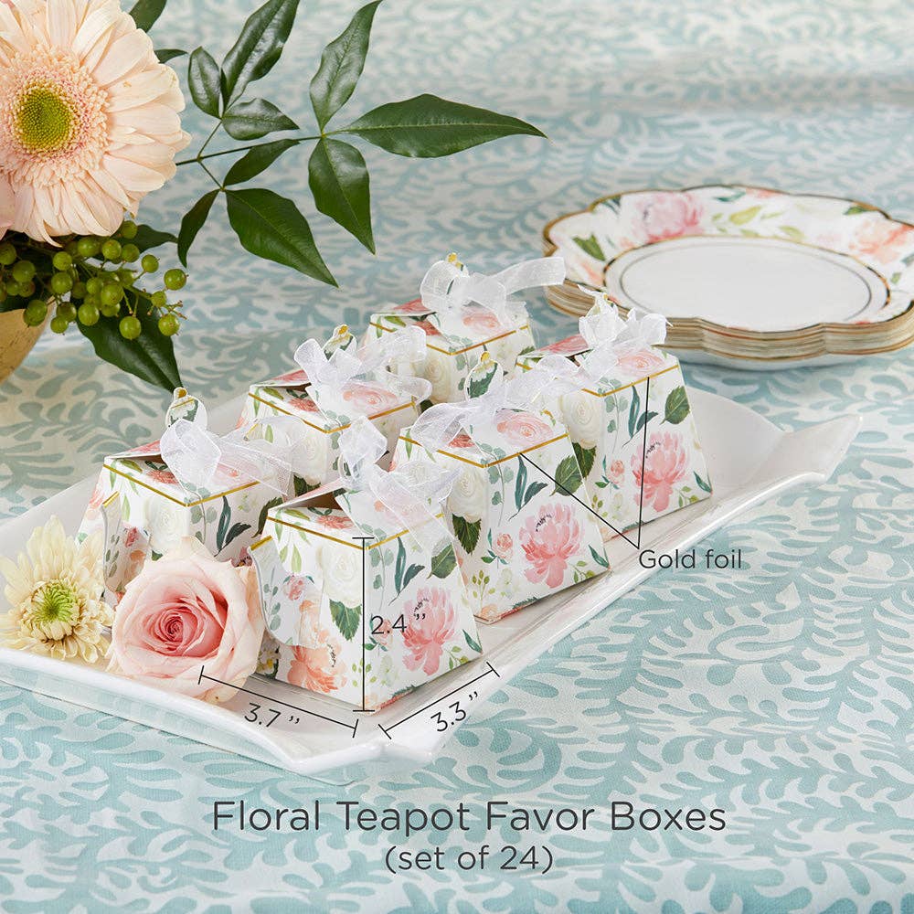 Kate Aspen - Wholesale Party Favor Bag/Box - Floral Teapot Favor Box (Set of 24)9