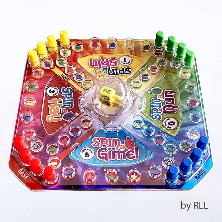 Chanukah Game Dreidel Pop & Spin Plastic, 10" X 10" for wholesale by Rite lite