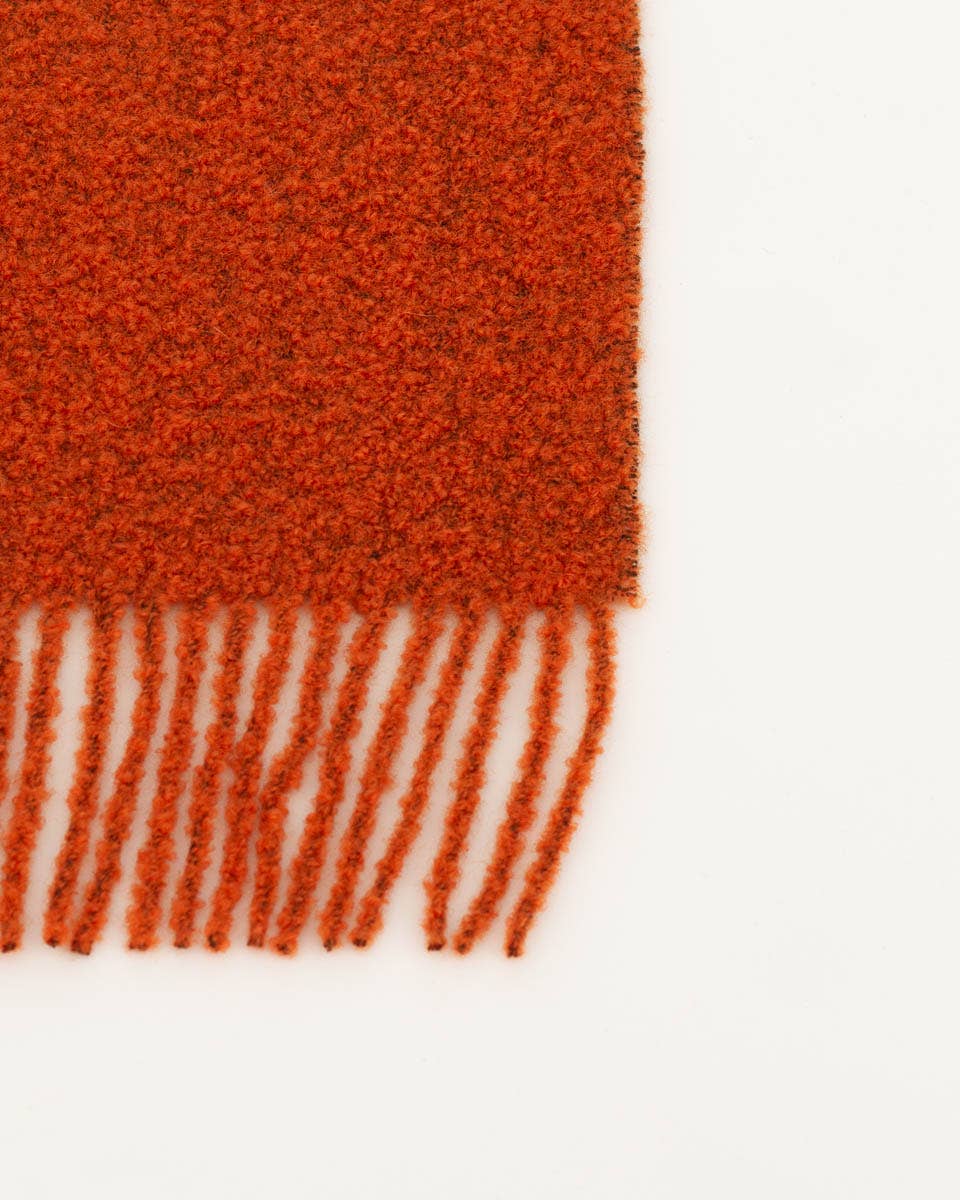 MoST - Vente Plaids - Plaid en laine bouclée PARIS orange1