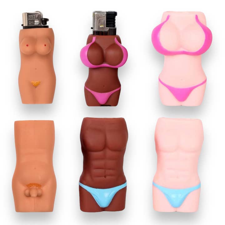 Kinky Pleasure – Großhandel Feuerzeug – Kinky Pleasure - KP021 - Feuerzeughülle Sexy Körper Mann oder Frau - 3 Farben