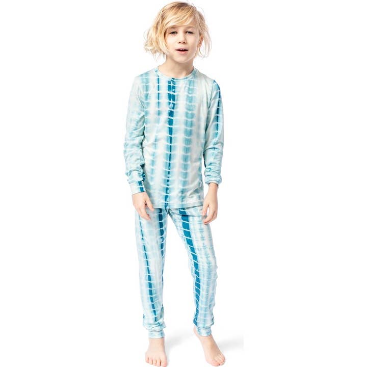 Ice Shibori Kids Bamboo PJs for wholesale by PIKA