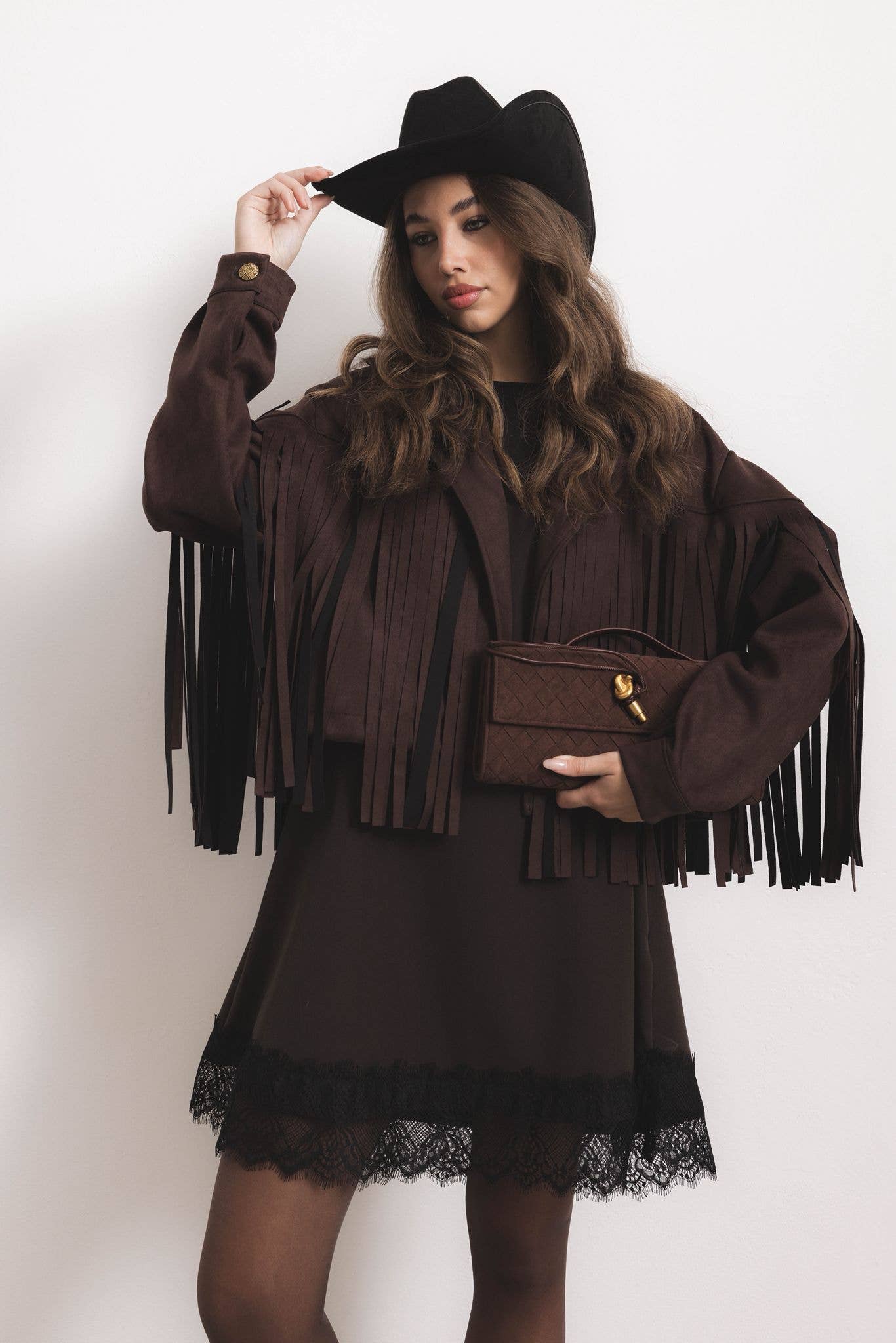 ADORA - Wholesale Jacket - Women's - Suede jacket with fringes3