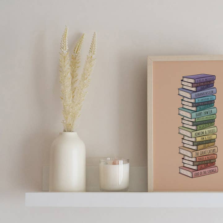 Hayley Jade Design Studio - Wholesale Art Print - Cat Book Puns Art Print1